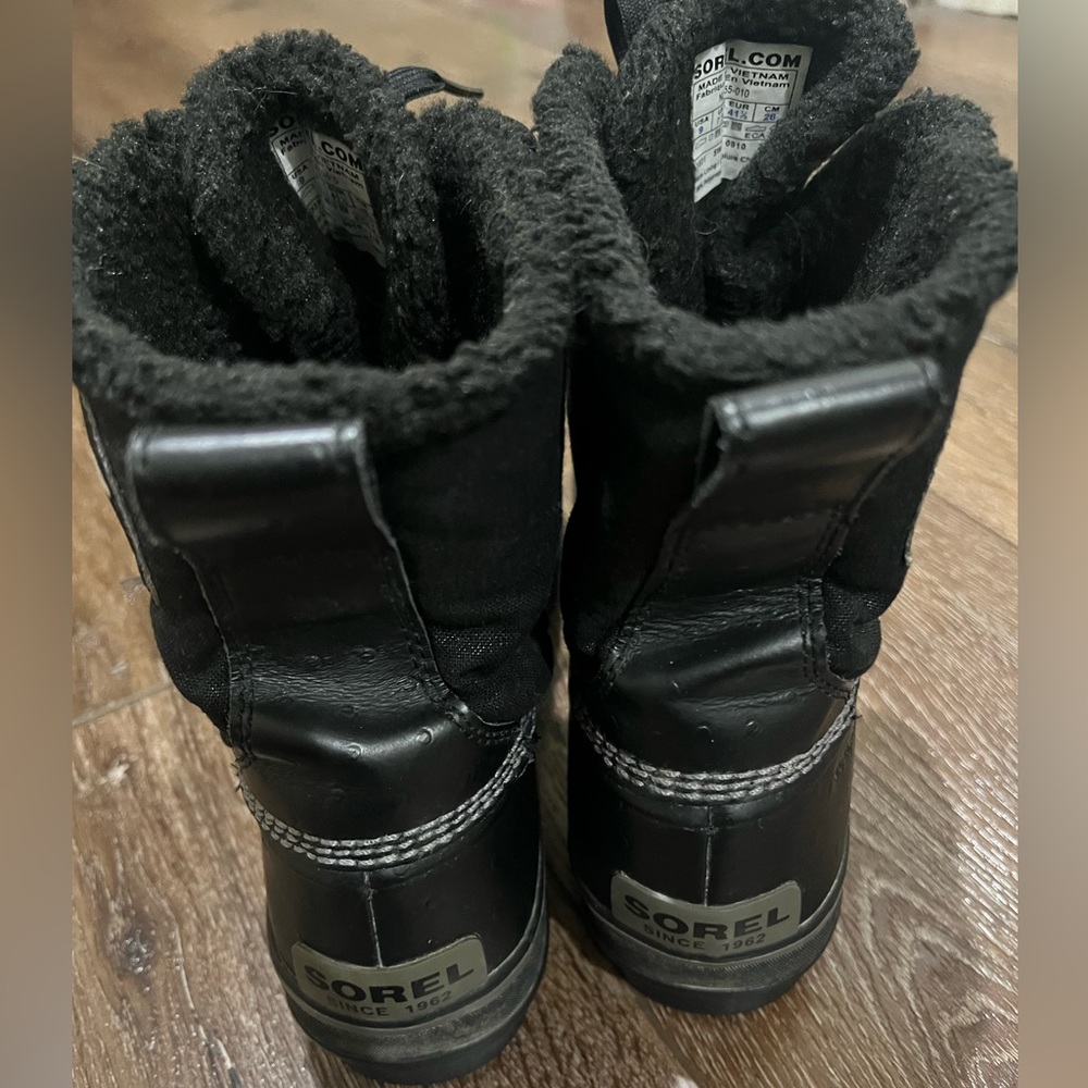 Sorel tivoli glitter waterproof winter boots black size 9 - Picture 4 of 12